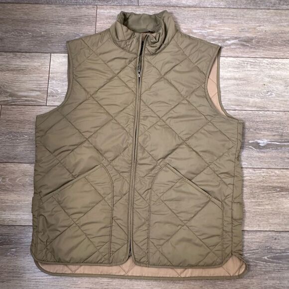 J. Crew Other - J.Crew Green Quilted Puffer Zip Up Vest Sz S